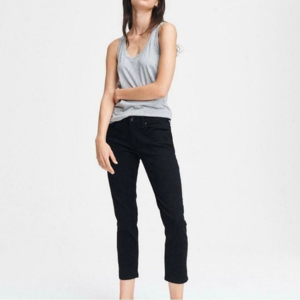 Rag & Bone Dre Low-Rise Slim Boyfriend Jean in Black.